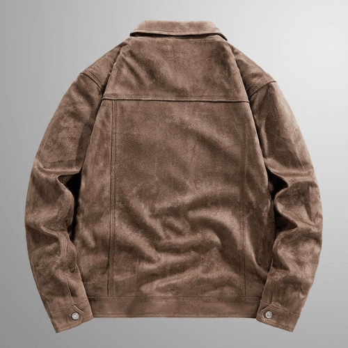 Herren Wildlederjacke Warm Lederjacke Herbst Stilvoll - BerlinGlamour