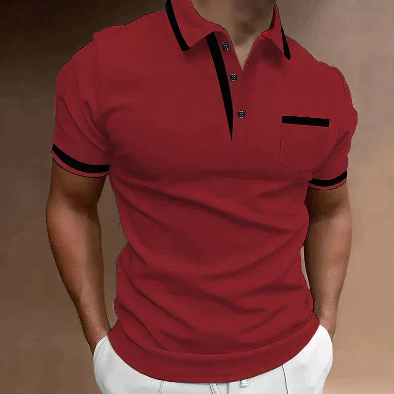 Herren Polo Shirt Klassisch Elegantes Slim Fit