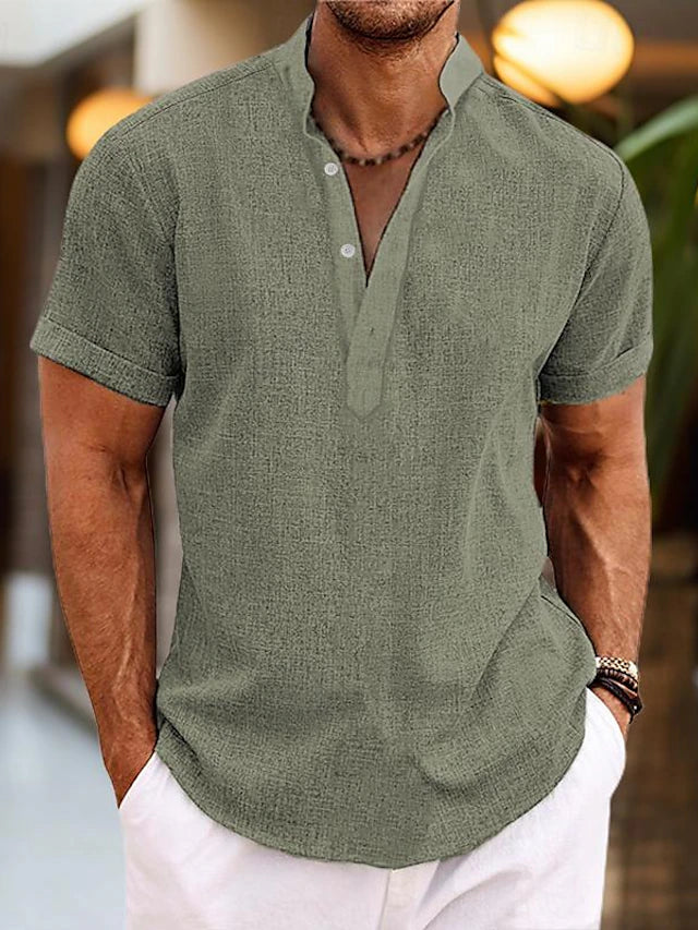 Herren Kurzarm Shirt Sommer Leicht Modern