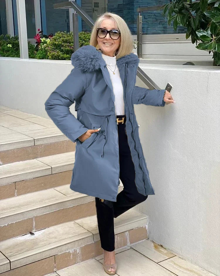 Große Winterjacke Damen Oversize Warm