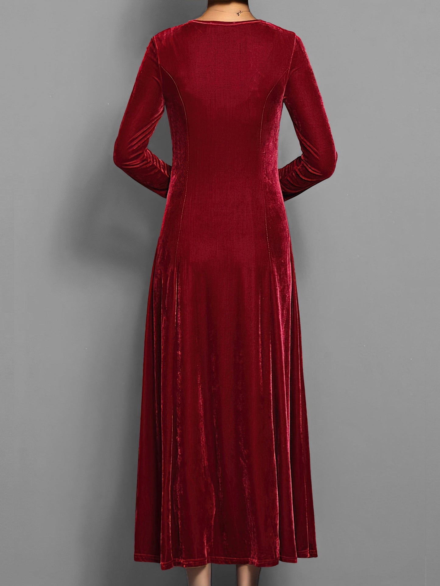 Damen Kleid Lang Slim Fit Abendkleid Elegант