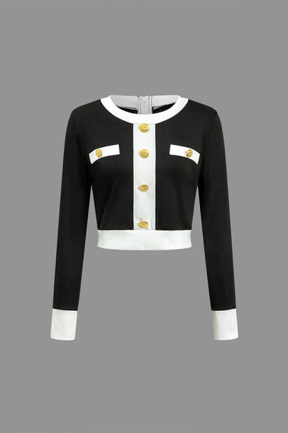 Elegantes Zweiteiler Set Minirock Damen