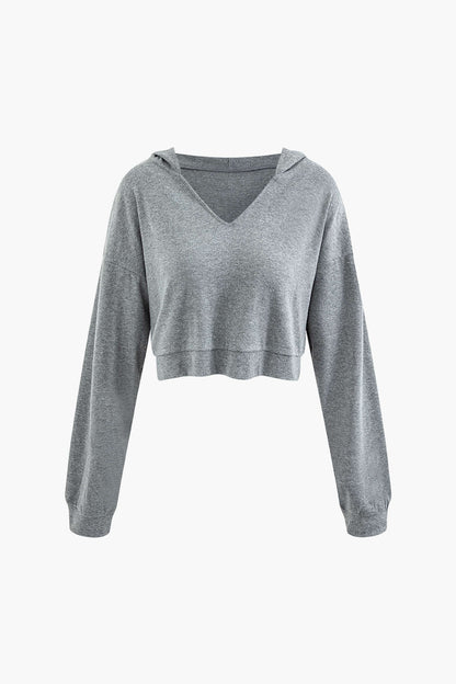 Lässiges Zweiteiler Set Hoodie Midi Kleid Damen