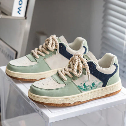 Bequeme Damen Freizeitschuhe Schnürschuhe Mode