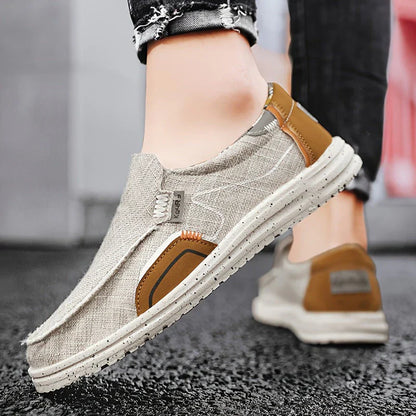 Männer Loafer Sneaker Bequem Schwarz