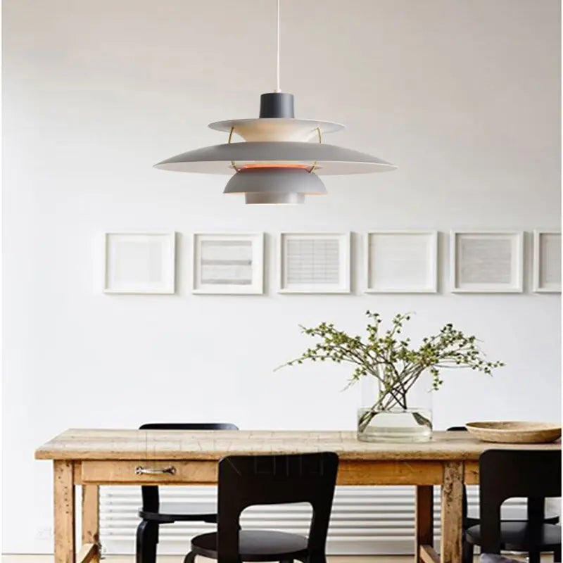 MaxMosaic | Moderne Schatten LED Hängelampe Buntes Metall Wohn/Schlafzimmer/Esszimmer Zendoo.de
