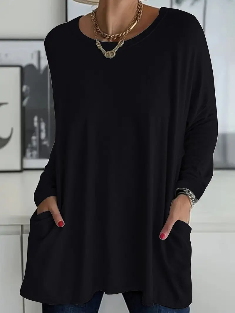 Damen Langarmshirt Lockeres Freizeitshirt Modern - BerlinGlamour