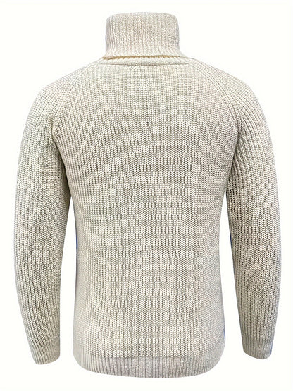 Herren Strickpullover Warm Rollkragen Winter