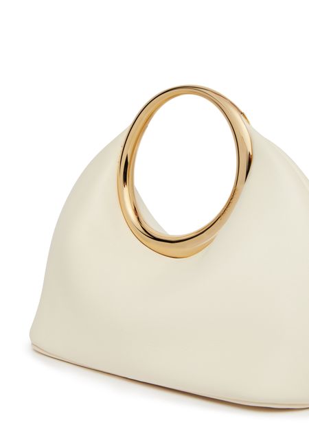 Vegan Leder Ringtasche Designer Stil Goldener Griff