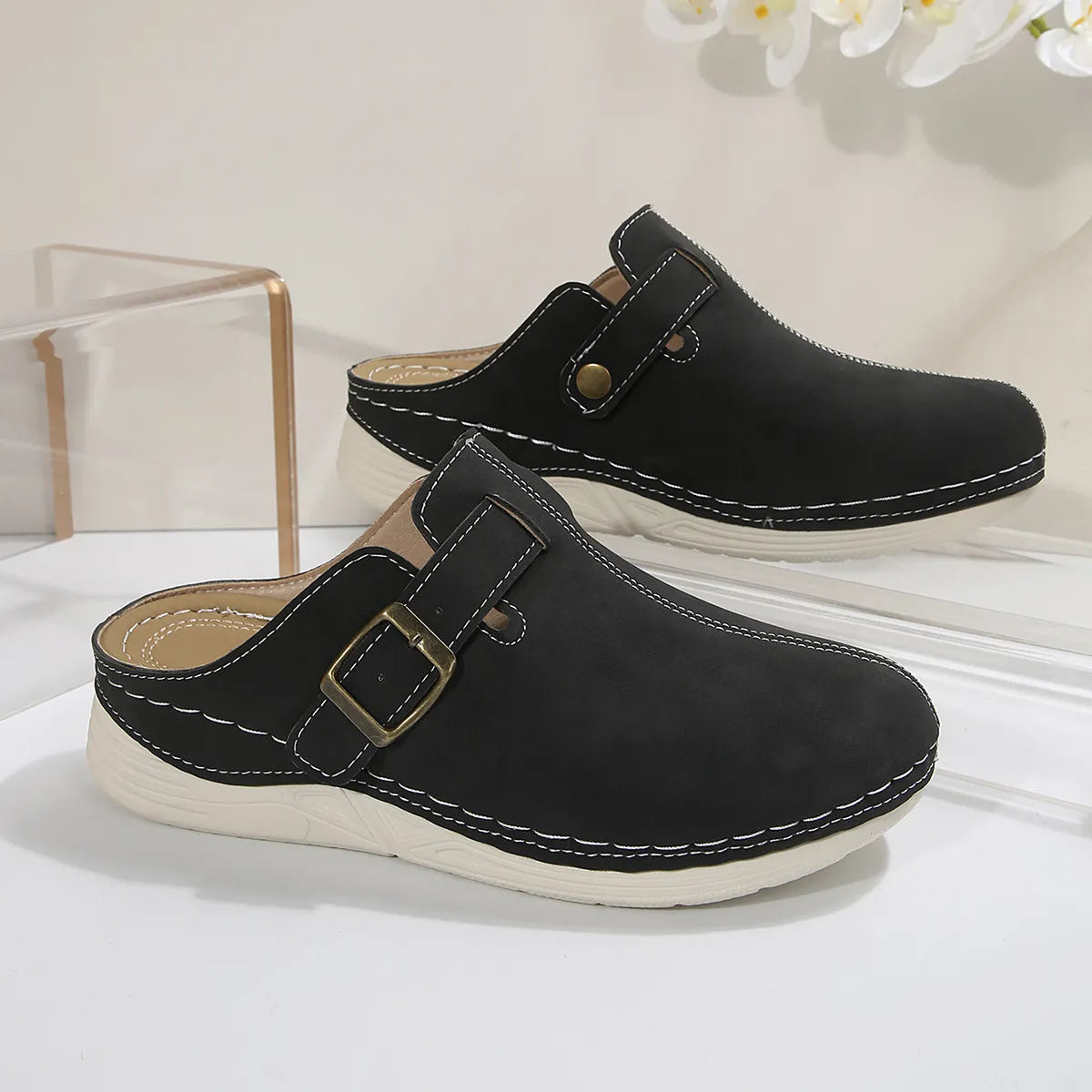 Wedge Sandalen Metallbuckel Nieten Stilvoll Damen