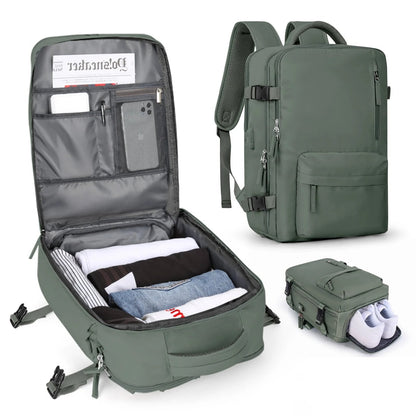 Reise-Rucksack Damen 35L Wasserdicht mit USB-Anschluss