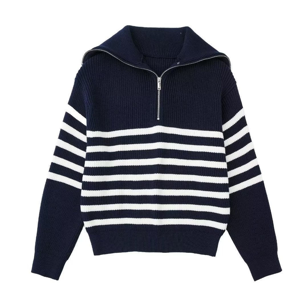 Wollpullover Damen Offener Kragen Glamour Style