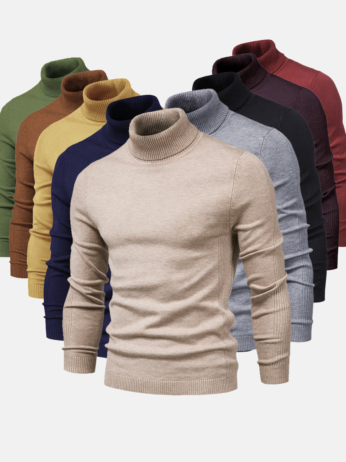 Herren Rollkragenpullover Waschbar Weich