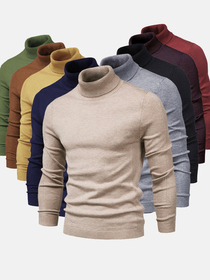 Herren Rollkragenpullover Waschbar Weich