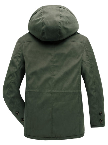 Herren Winterjacke Warm Kapuze Freizeitjacke