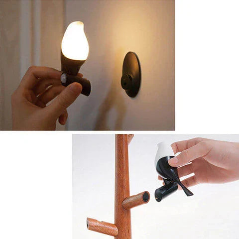 Moderne Holz Tischlampe mit Bewegungssensor