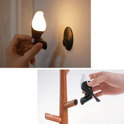 Moderne Holz Tischlampe mit Bewegungssensor