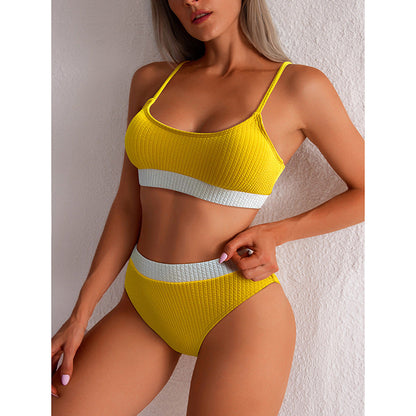 Bikini Hochtaillier Bequem mit High Waist Slip