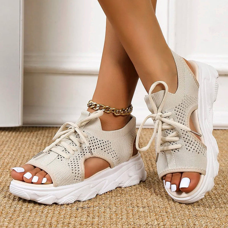 Orthopädische Sandalen Plateau Komfort Schuhe