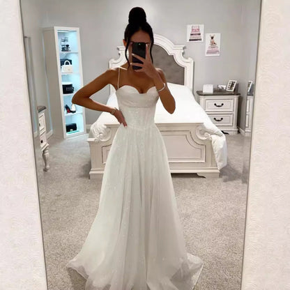 Kleid mit Trägern Damen Elegant Schwingend