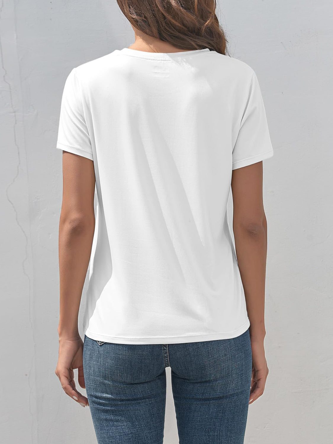 Kurzarm T-Shirt Frauen Rundhals Modern - BerlinGlamour
