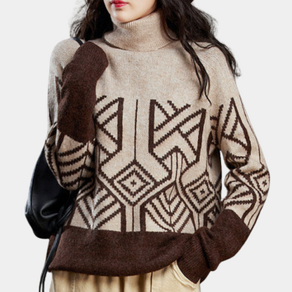 Trendiger Damen-Rollkragenpullover ALOHA im stylischen Design