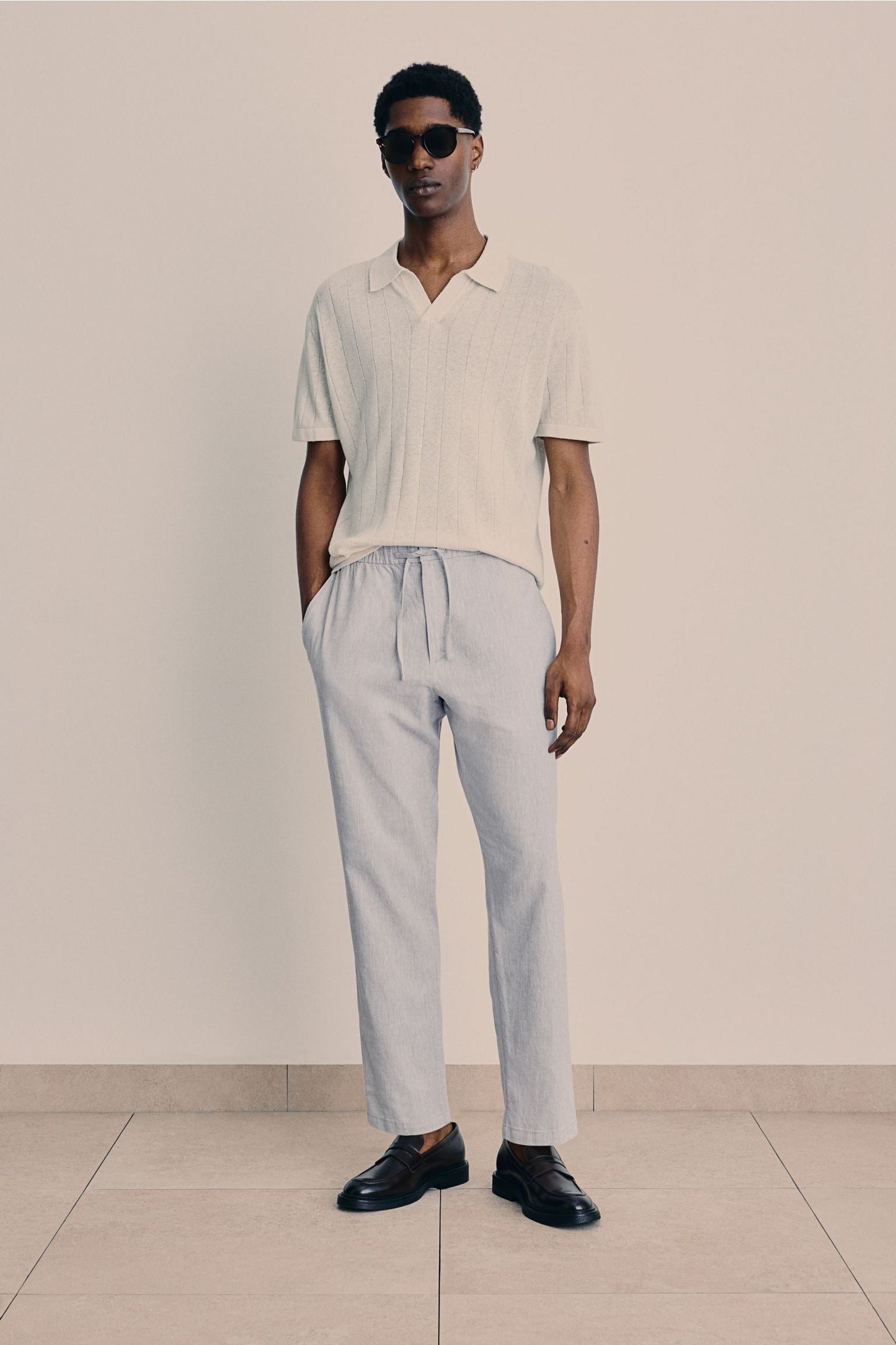 Herrenhose Slim Fit mit Kordelzug Modern Bequem