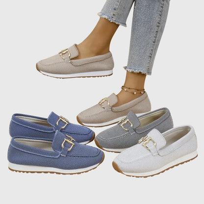 Damen Slip-On Loafer Schuhe Bequem Frühling