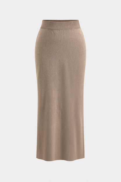 Strick-Set Damen Elegant Cardigan Rock