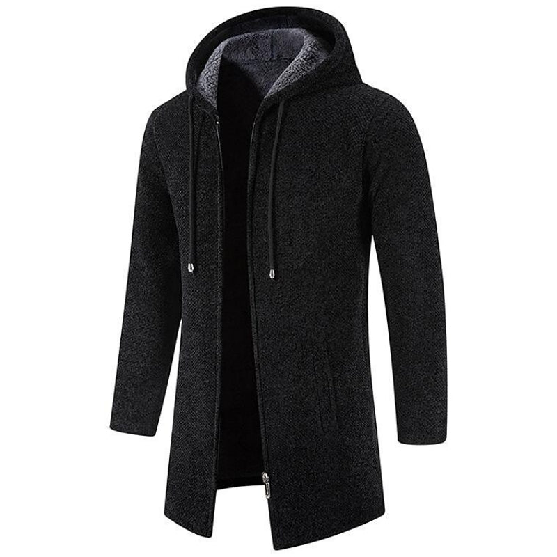 Herren Langmantel mit Kapuze Warm Wasserabweisend - BerlinGlamour