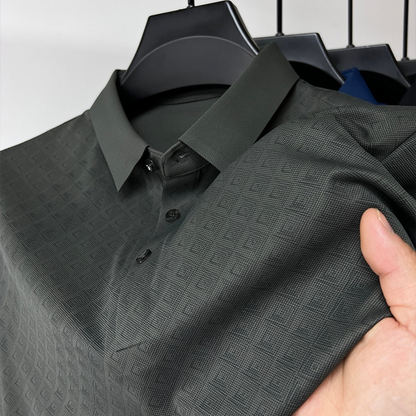 Herren Polo Seide Muster Luxus Komfort