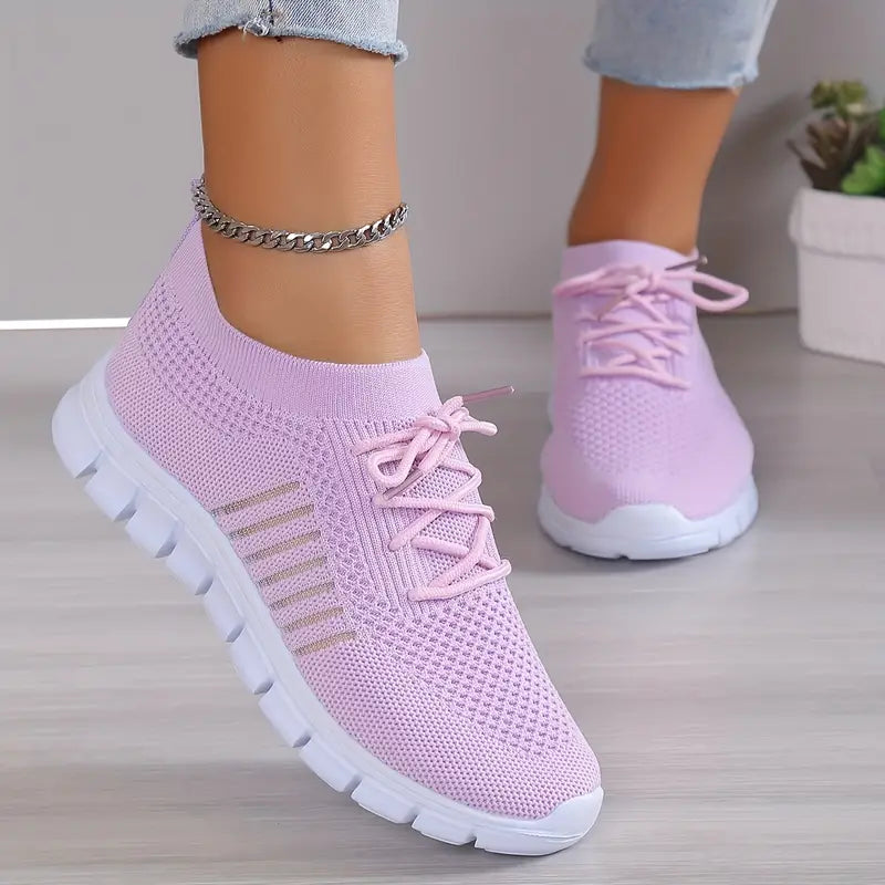 Laufschuhe atmungsaktiv Schnürsenkel Turnschuhe für Damen - BerlinGlamour