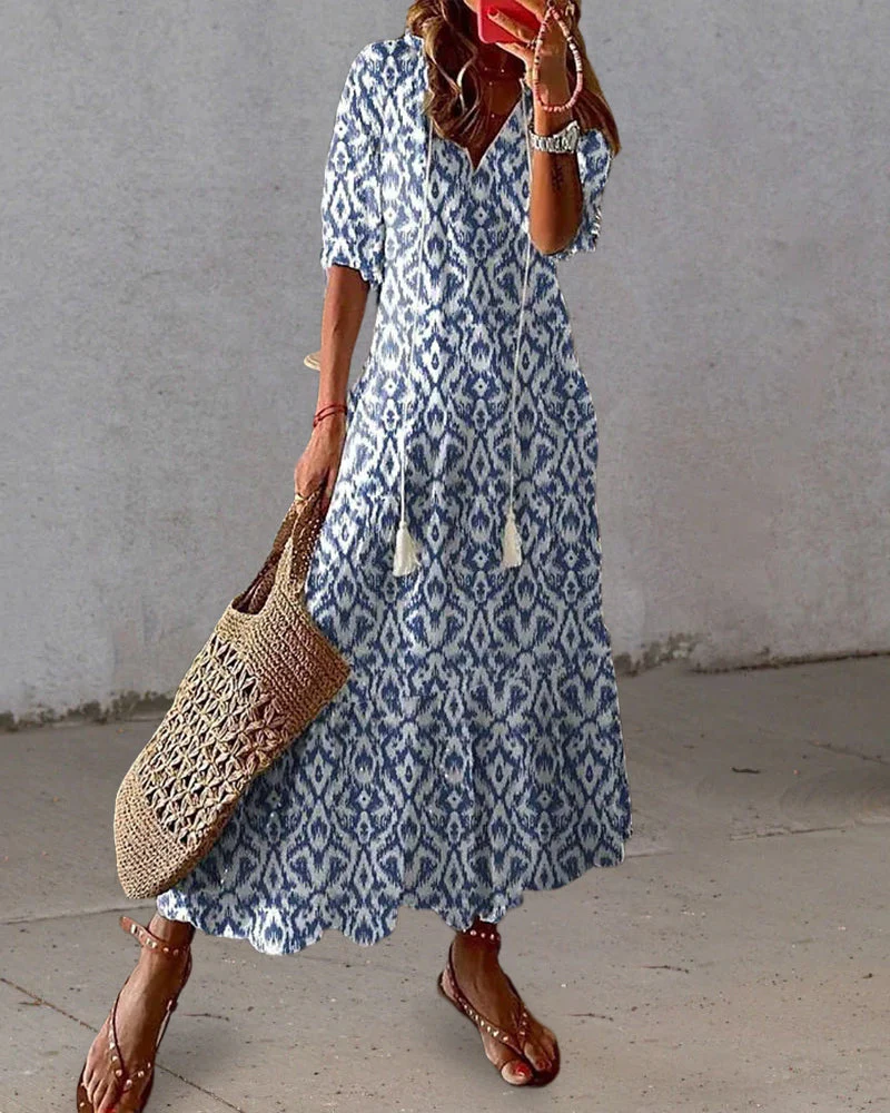 Elegantes Boho Sommerkleid Damen Kleid Lang - BerlinGlamour