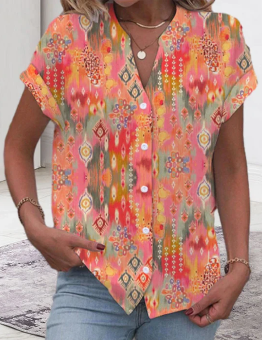 Damen Bluse Kurzarm Party Top Elegant - BerlinGlamour