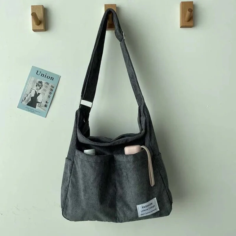 Damen Umhängetasche Modern Schwarz Leder
