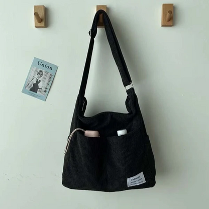 Damen Umhängetasche Modern Schwarz Leder