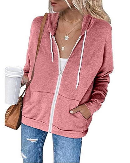 Damen Kapuzenpulli Schwarz Modern