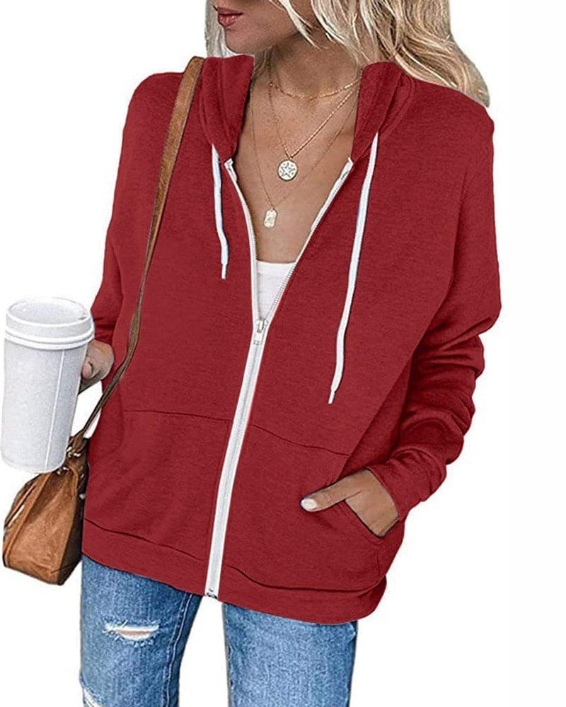 Damen Kapuzenpulli Schwarz Modern