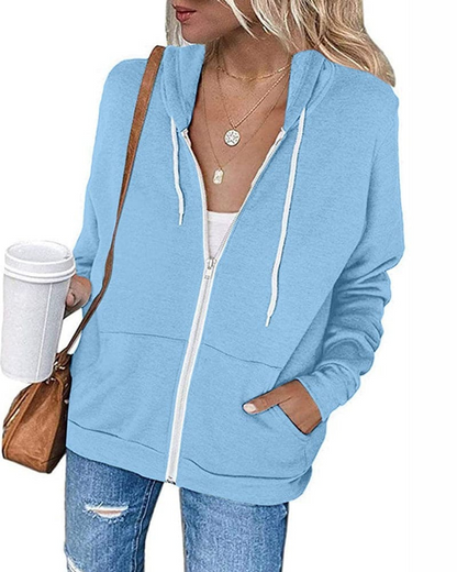 Damen Kapuzenpulli Schwarz Modern
