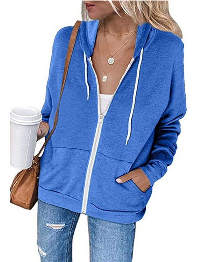 Damen Kapuzenpulli Schwarz Modern