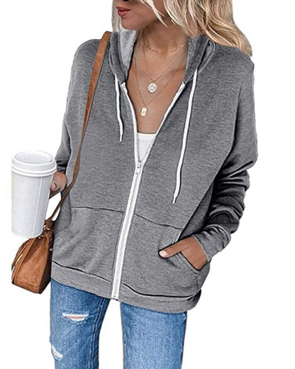 Damen Kapuzenpulli Schwarz Modern