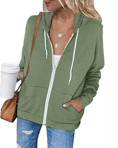 Damen Kapuzenpulli Schwarz Modern