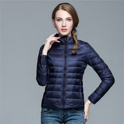 Damen Steppmantel Kurz Warm Winter