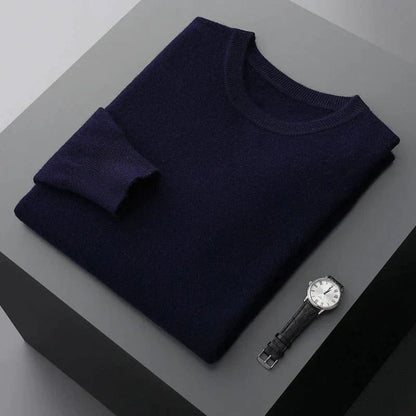 Herren Pullover Klassisch Rundhals Ausschnitt Elegante Optik