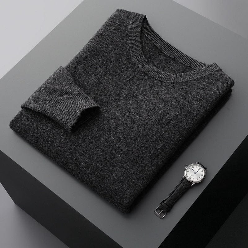 Herren Pullover Klassisch Rundhals Ausschnitt Elegante Optik