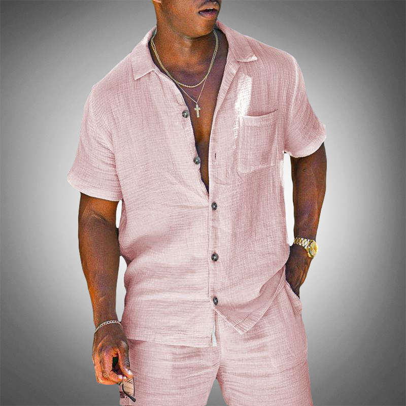 Herren Leinenanzug Zweiteiler Elegant Bequem Sommer