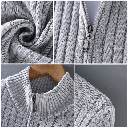 Merino Strickjacke Reißverschluss Warm Damen