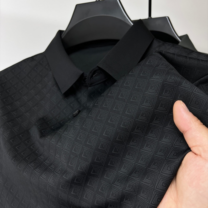 Herren Polo Seide Muster Luxus Komfort
