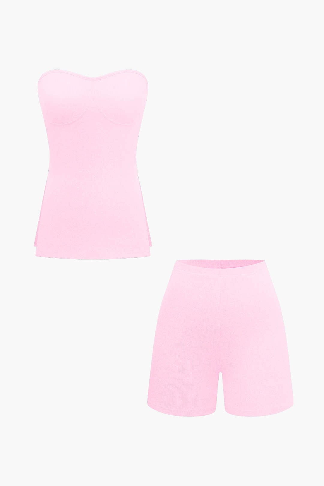 Elegantes Zweiteiler Set mit Bustier Top und Shorts Damen