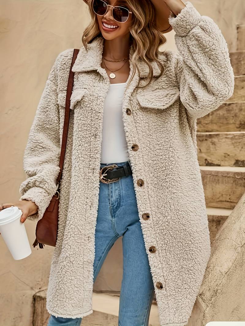 Teddyjacke Damen Weich Warm Berlin Style